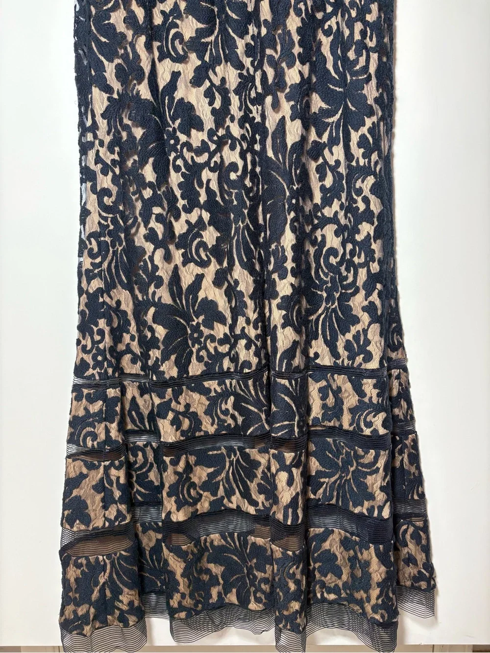 Tadashi Shoji Maxi Dress Women’s 16 Blue Gown Lace Mermaid Evening Victorian - Picture 12 of 15